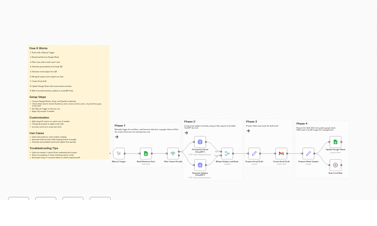 Generate Cold Outreach Drafts from Google Sheets with GPT-4o-mini & Gmail