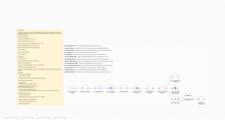 Monitor Zoho CRM Changes & Alert on Suspicious Activity with Google Sheets