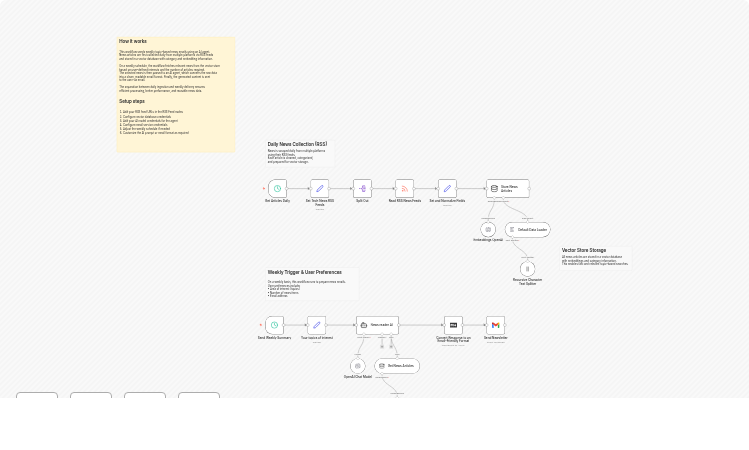 Send AI-Curated Weekly News Digests with RSS, Vector DB & GPT-4o