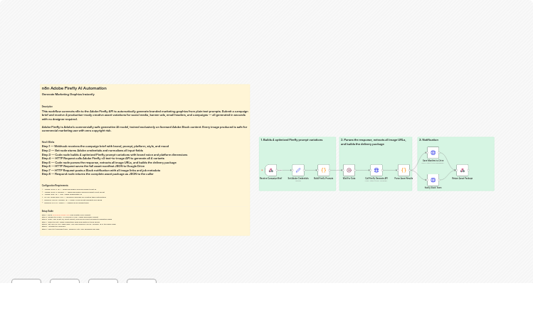 Generate marketing graphics with Adobe Firefly, Slack and Google Drive
