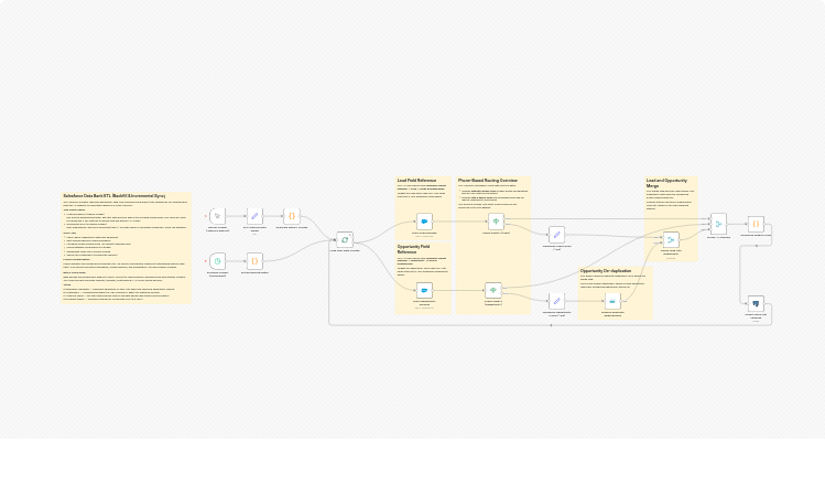 Sync Salesforce leads and opportunities to PostgreSQL with backfill and incremental ETL