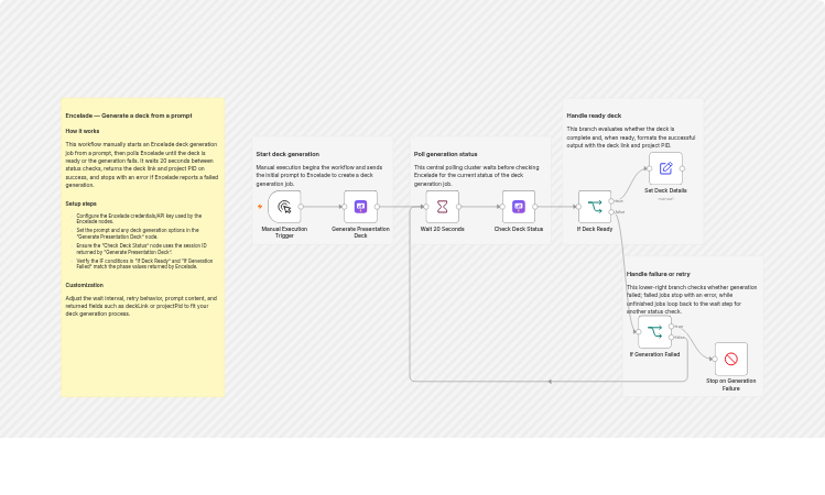 Generate presentation decks from prompts with Encelade